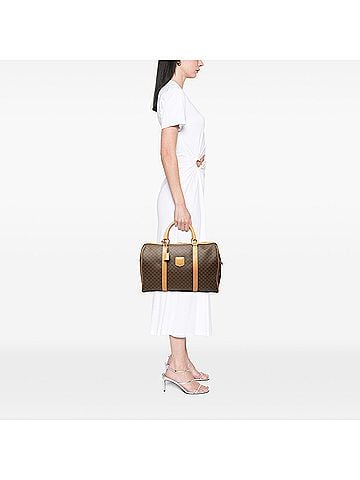 Céline Macadam Coated Canvas Boston Bag (view 2)