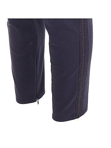 Stella McCartney Stella McCartney 2015 Blue Elastic Embroidery Cropped Pants (view 2)