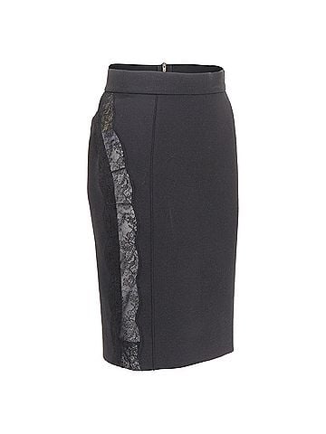 Stella McCartney Stella McCartney Black Wool Lace Side Panel Skirt (view 1)
