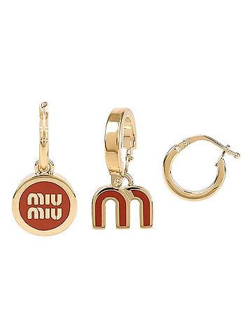 Miu Miu Enamel Metal Earrings (view 1)