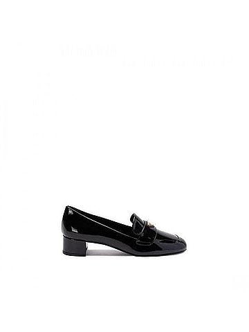 Prada Triangle Logo Patent Leather Moccasins (view 2)