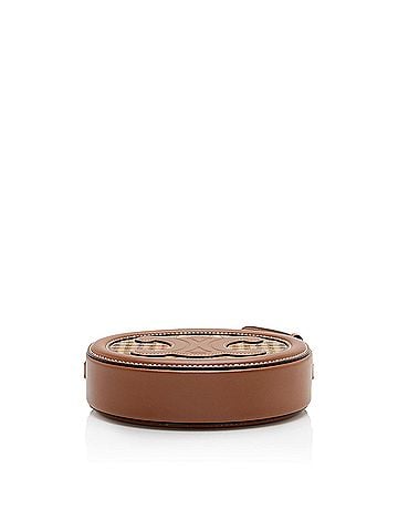 Céline Celine Houndstooth Calfskin Triomphe Oval Small Crossbody (view 2)