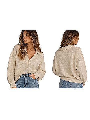 Naadam signature cashmere polo sweater Cashmere Pullover Sweater (view 1)