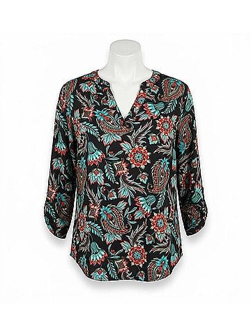 Sterling Kreek Prairie Bloom Top in Turquoise (view 1)