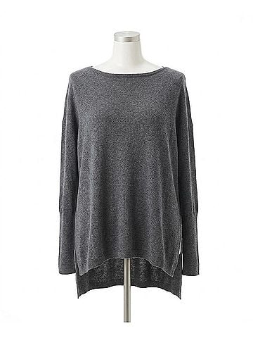 Papillon Soft Heathered Oversized Sweater in Charcoal (view 1)