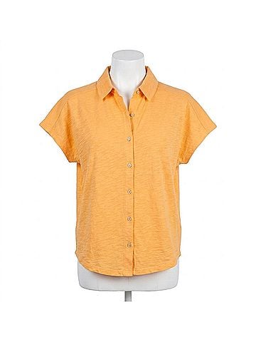 Elliott Lauren Bella Button Front Tee in Creamsicle (view 1)