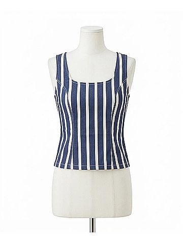 Fifteen Twenty Striped Kali Top in Navy/White (view 1)