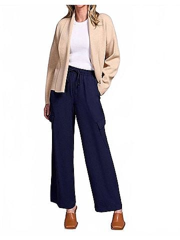 Tribal Shawl Collar Coatigan in Latte (view 2)