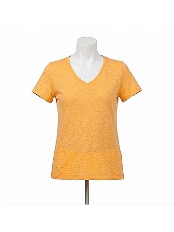 Elliott Lauren Short Sleeve V-Neck Tee in Creamsicle (view 1)