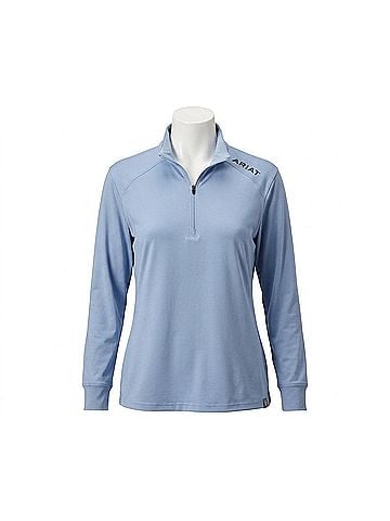 Ariat Rebar Sunblocker 1/2 Zip Top in Rain Washed (view 1)