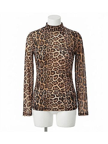Sterling Kreek Hear Me Roar Mesh Top in Brown (view 1)