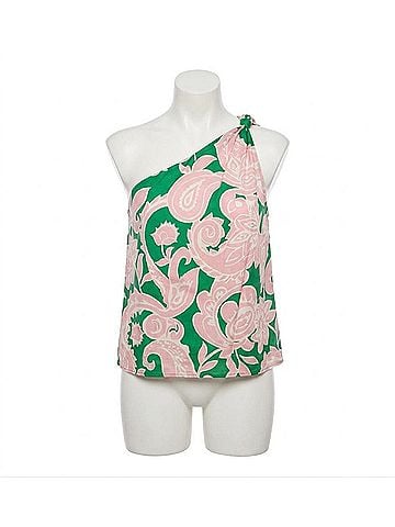 Fifteen Twenty Women's Vanita One-Shoulder Top in Paisley (view 1)
