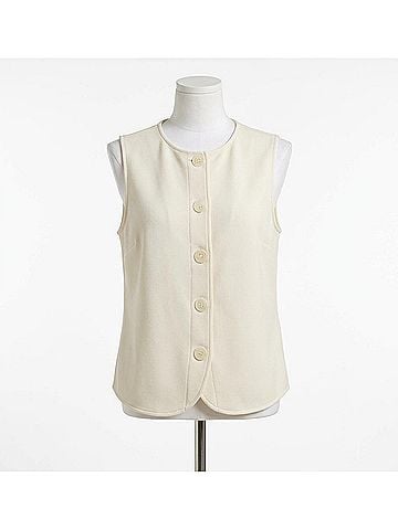 Varley Josie Button Through Tank Top in Pristine (view 2)