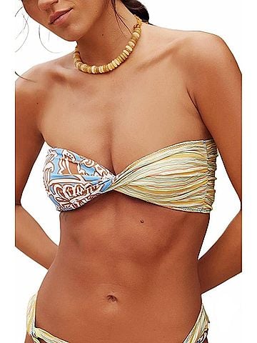 Free People Donna Convertible Bandeau Bikini Top in Moonlight Oasis (view 2)