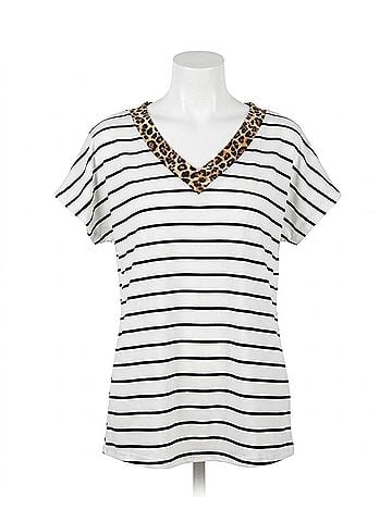 Bombom Striped Top in Ivory (view 1)