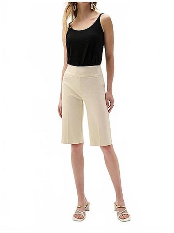 Joseph Ribkoff Stretchable Pull On Bermuda Shorts in Canvas (view 2)