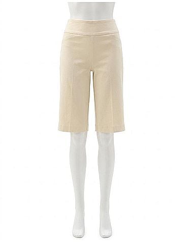 Joseph Ribkoff Stretchable Pull On Bermuda Shorts in Canvas (view 1)