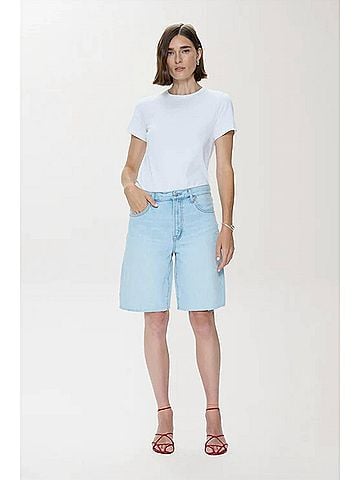 Pistola Nolan Relaxed Jean Shorts in Postcards Vintage (view 2)