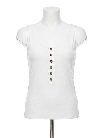 Generation Love Women's Galilea Henley Tank in White (view 1)