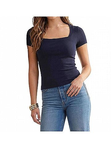 Fifteen Twenty Mindy Tee in Navy (view 2)
