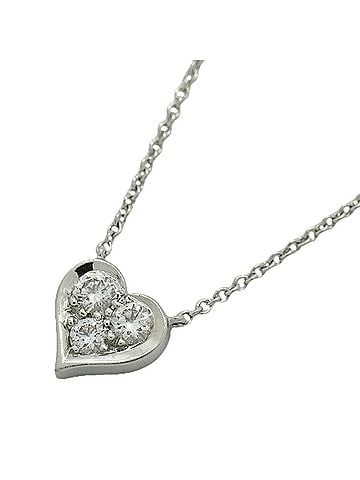 Tiffany & Co. Tiffany &amp; Co. Sentimental Heart Necklace, 3PD (Pt950) Platinum, Diamond, Ladies' Necklace (view 1)