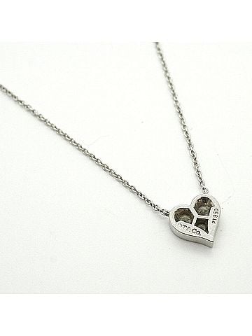 Tiffany & Co. Tiffany &amp; Co. Sentimental Heart Necklace, 3PD (Pt950) Platinum, Diamond, Ladies' Necklace (view 2)