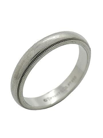 Tiffany & Co. Tiffany &amp; Co. ring, milgrain design, Pt950 platinum, men's. (view 1)