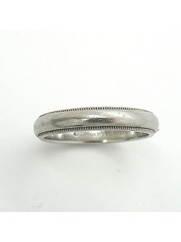 Tiffany & Co. Tiffany &amp; Co. ring, milgrain design, Pt950 platinum, men's. (view 2)