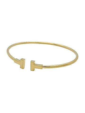 Tiffany & Co. Tiffany &amp; Co. T-Wire Narrow Bangle, 18K Yellow Gold, Women's (view 1)