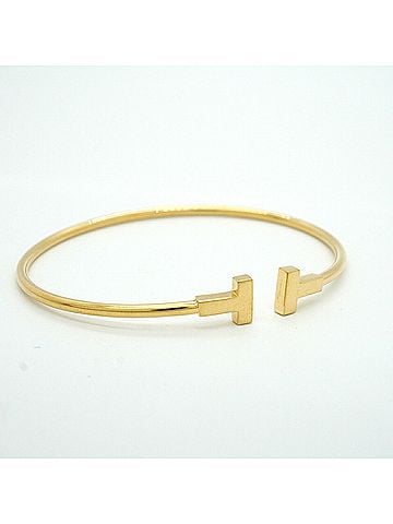 Tiffany & Co. Tiffany &amp; Co. T-Wire Narrow Bangle, 18K Yellow Gold, Women's (view 2)