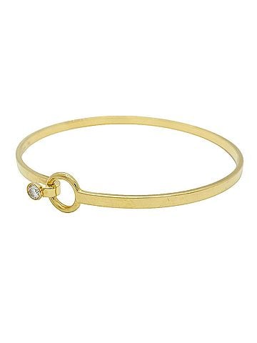Tiffany & Co. Tiffany &amp; Co. Hook Eye Bangle, 1PD (18K Yellow Gold) Diamond, Ladies' (view 1)