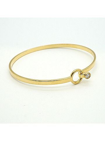 Tiffany & Co. Tiffany &amp; Co. Hook Eye Bangle, 1PD (18K Yellow Gold) Diamond, Ladies' (view 2)