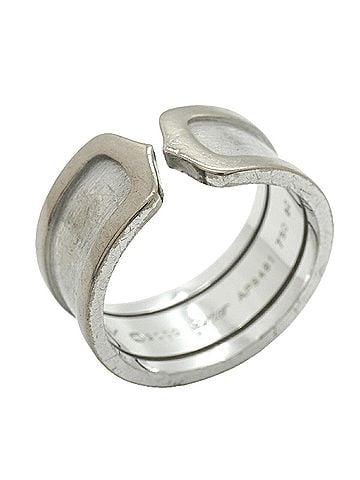 Cartier Cartier C2 Wide Ring, 18K White Gold, Men's (view 1)