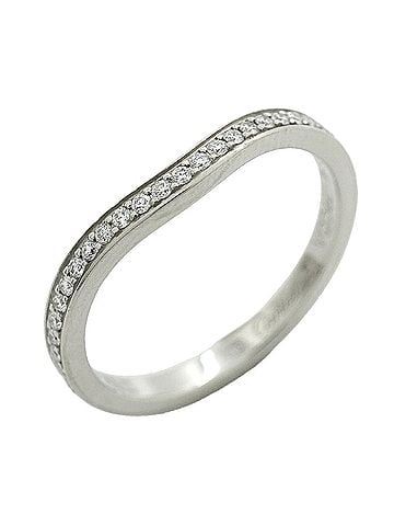 Cartier Cartier Ballerina Half Eternity Ring, Pt950 Platinum, Diamond, Size #50, Ladies (view 1)