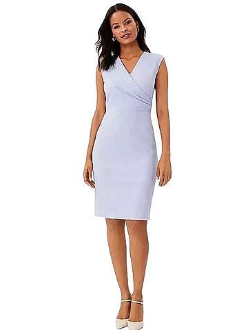 Ann Taylor The Side Tuck Wrap Sheath Dress Cocktail Dress (view 1)