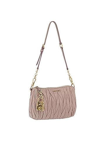 Miu Miu Shoulder Matelasse Leather Pink Leather Shoulder Bag Bag (view 1)