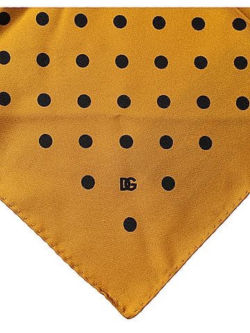 Dolce & Gabbana Orange Polka Dot Square Handkerchief Men's Scarf (view 2)