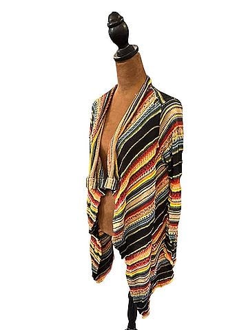 Polo by Ralph Lauren Open Knit Striped Cardigan sweater Silk Cardigan (view 2)