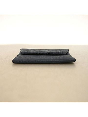 Hermès Hermes Bastia Wallet/Coin Case, Veau Epsom Leather, Blue Navy, W Stamp, Men's/Women's (view 2)
