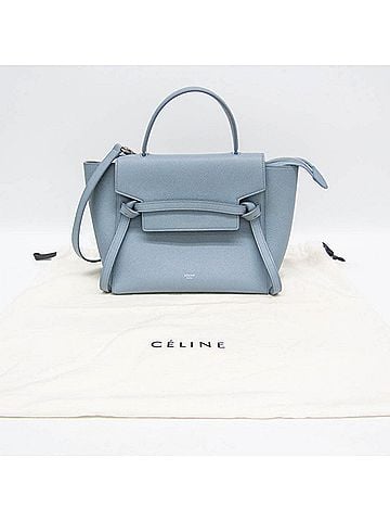 Céline Celine Belt Bag Micro Women's Leather Handbag,Shoulder Bag Light Blue (view 2)