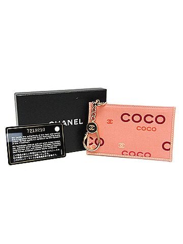 Chanel Chanel Key Pouch Coin Pouch Women's Canvas Coin Purse/coin Case Pink (view 2)