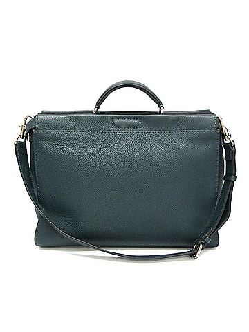 Fendi Fendi Selleria Peekaboo 7VA388 Women,Men Leather Document Case,Shoulder Bag Blue Green (view 1)