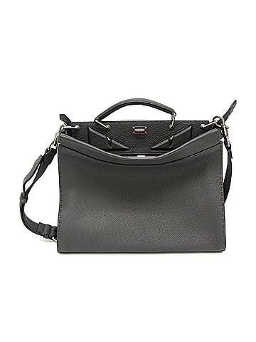 Fendi Fendi Selleria Peekaboo Fit 7VA406 Monster Bugs Eye Men's Leather Briefcase,Shoulder Bag Gray (view 1)