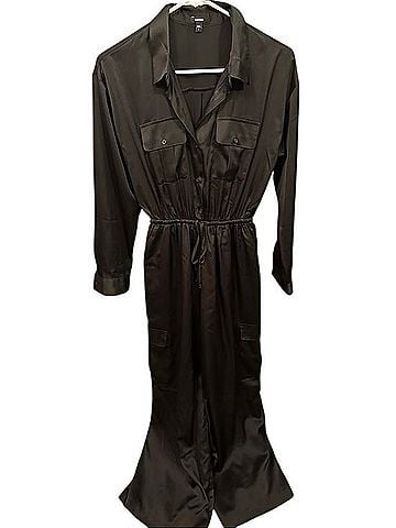 Express Wide-Leg Satin Jumpsuit Jumpsuit (view 1)