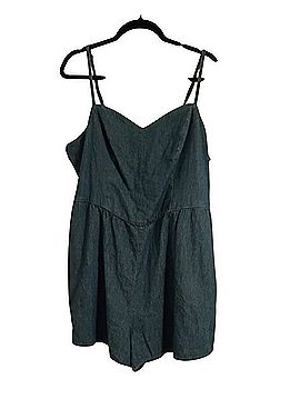 Old Navy Light Blue Denim-Style Spaghetti-Strap Romper Romper (view 1)