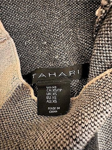 Tahari Checkered Mock Neck Sweater Turtleneck Sweater (view 2)