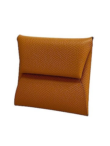 Hermès Hermes Bastia Wallet/Coin Case, Veau Epsom Leather, Gold, B Stamp, Men's/Women's (view 1)