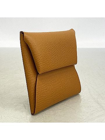 Hermès Hermes Bastia Wallet/Coin Case, Veau Epsom Leather, Gold, B Stamp, Men's/Women's (view 2)