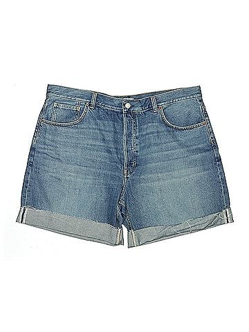Madewell Madewell Long Baggy Cuffed Jean Shorts in Mifflin Wash (view 1)