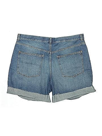 Madewell Madewell Long Baggy Cuffed Jean Shorts in Mifflin Wash (view 2)